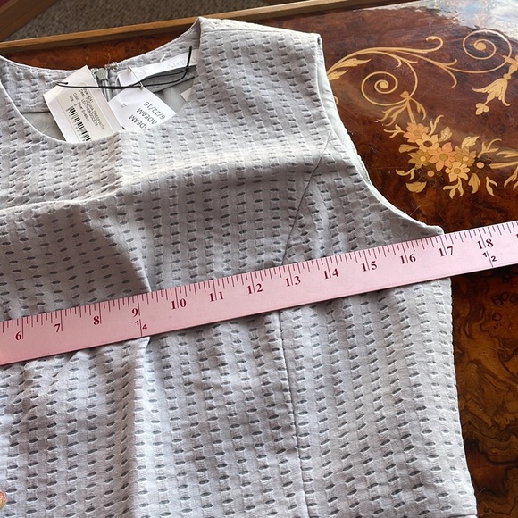 ADEAM yuzawa dress with leather godets sz6 Silver Swallow (lilac) NWT $1600 - Picture 5 of 8